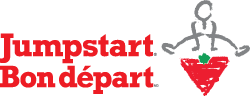 Image says "Jumpstart" above on the left and "Bon depart" below on the left. To the right is the Canadian Tire Jumpstart logo.